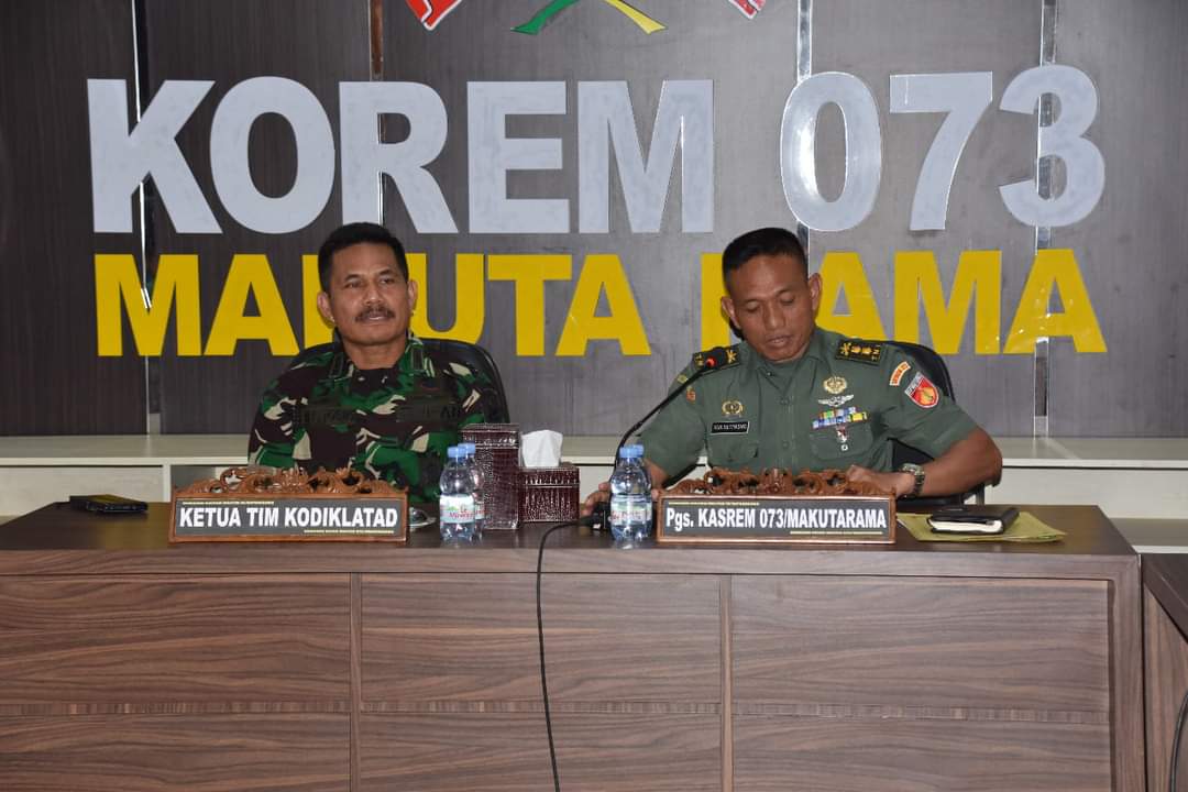 Kajian Efektivitas Manajemen Latihan, Kodiklatad Kunjungi Korem 073/Makutarama